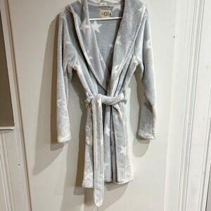 UGG Gray Star Pattern Robe